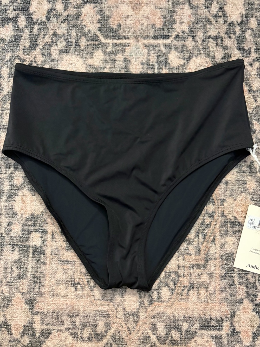 Andie High-Waist Swim Bottoms - Black